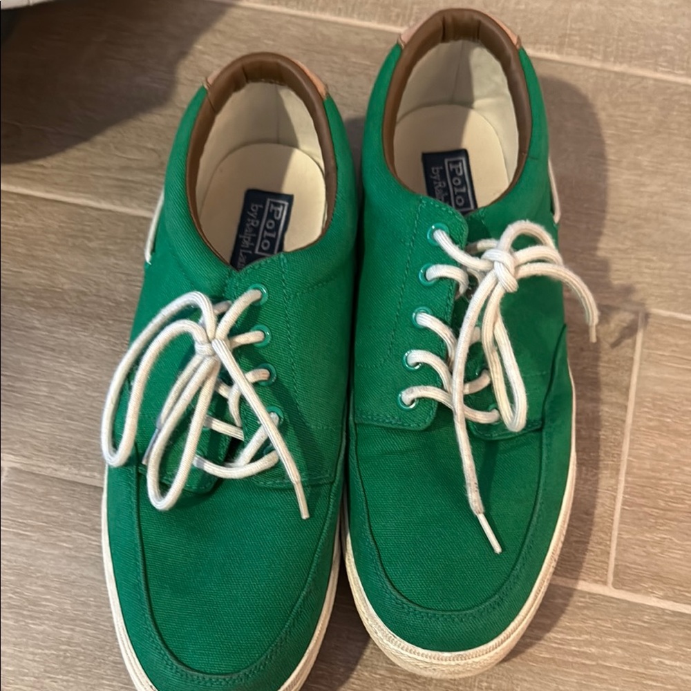 Polo by Ralph Lauren Green and White Sneakers